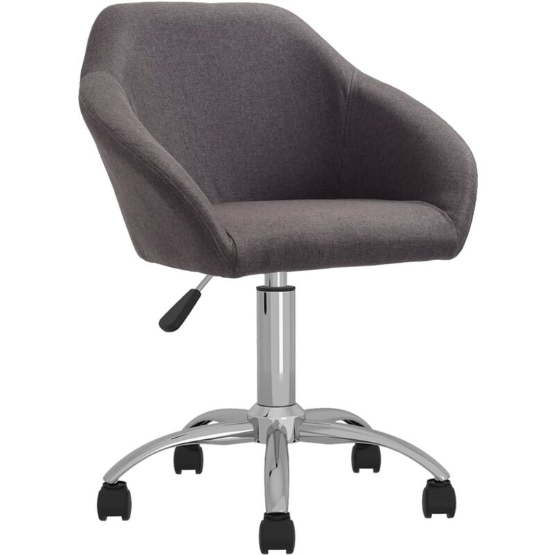 

vidaXL Silla de oficina giratoria tela gris taupé - Gris Topo