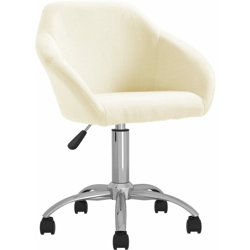 

vidaXL Silla de oficina giratoria tela color crema - Crema