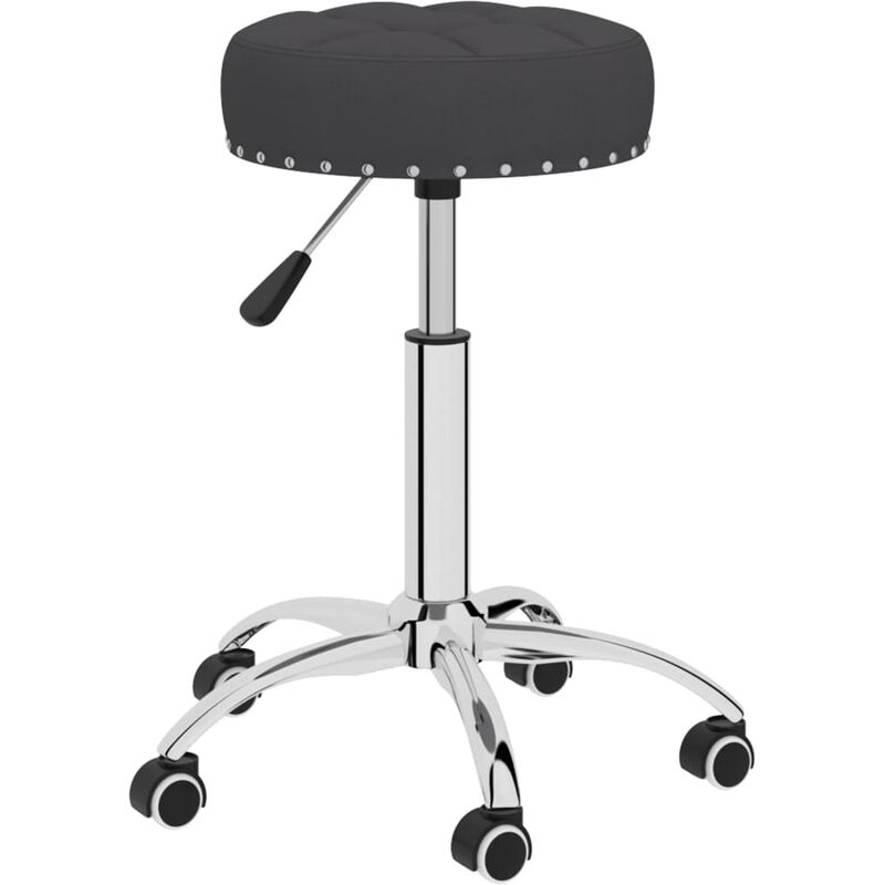 

Silla de oficina giratoria de tela negra - Negro - Vidaxl