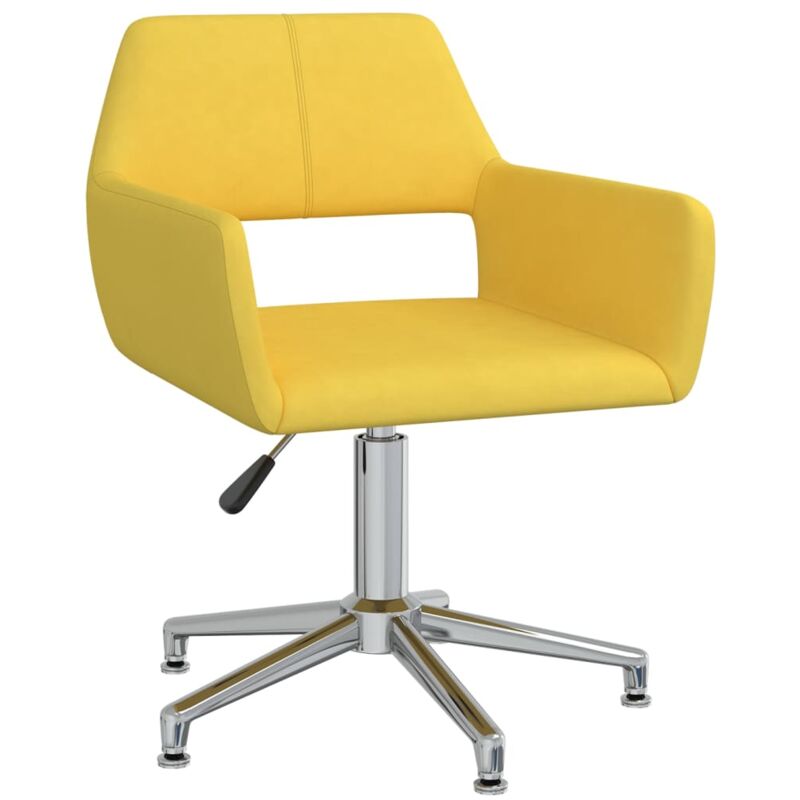 

vidaXL Silla de oficina giratoria de tela amarilla - Amarillo