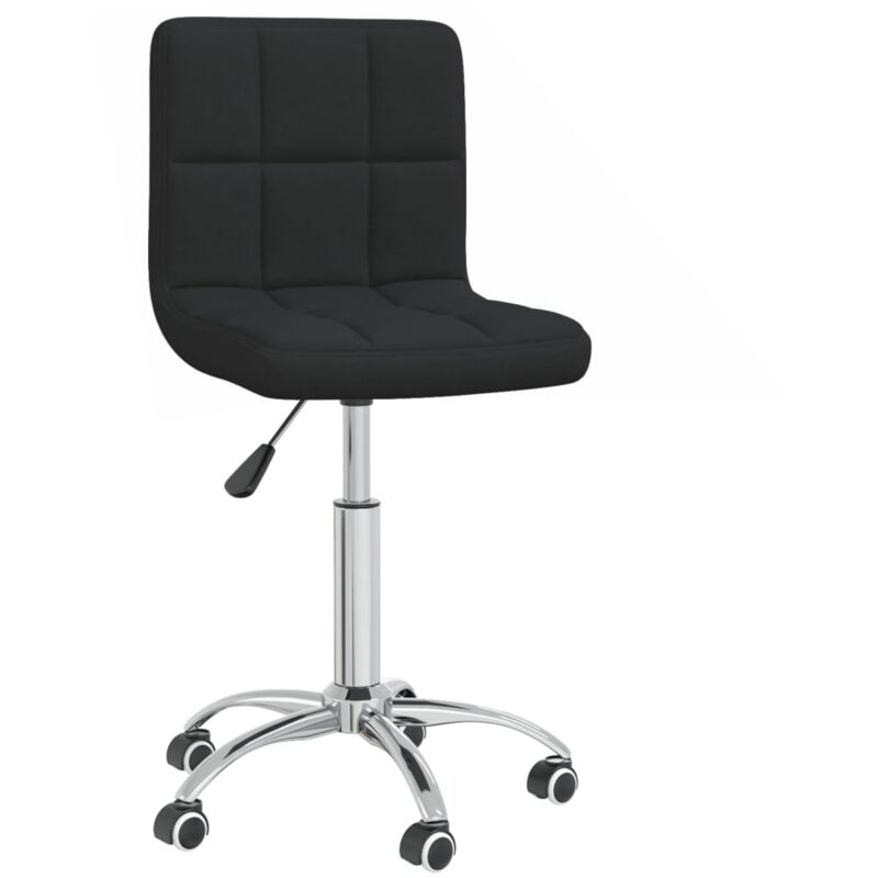 

Silla de oficina giratoria de tela negra - Negro - Vidaxl