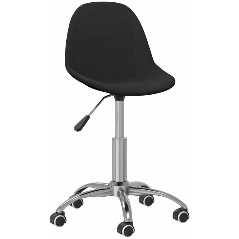 

vidaXL Silla de oficina giratoria de tela negra - Negro