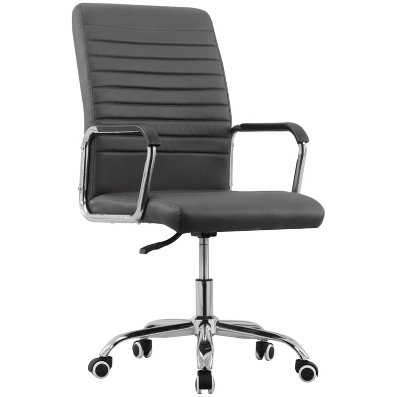 

vidaXL Silla de oficina giratoria de tela gris antracita - Antracita
