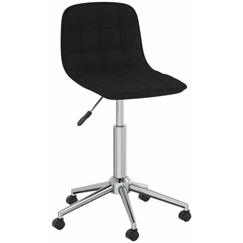 

vidaXL Silla de oficina giratoria de tela negra - Negro
