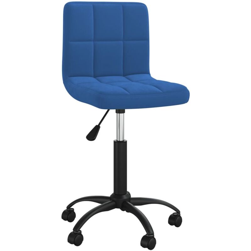 

Silla de oficina giratoria de terciopelo azul - Azul - Vidaxl