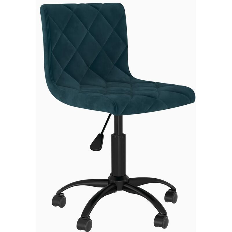 

vidaXL Silla de oficina giratoria de terciopelo azul
