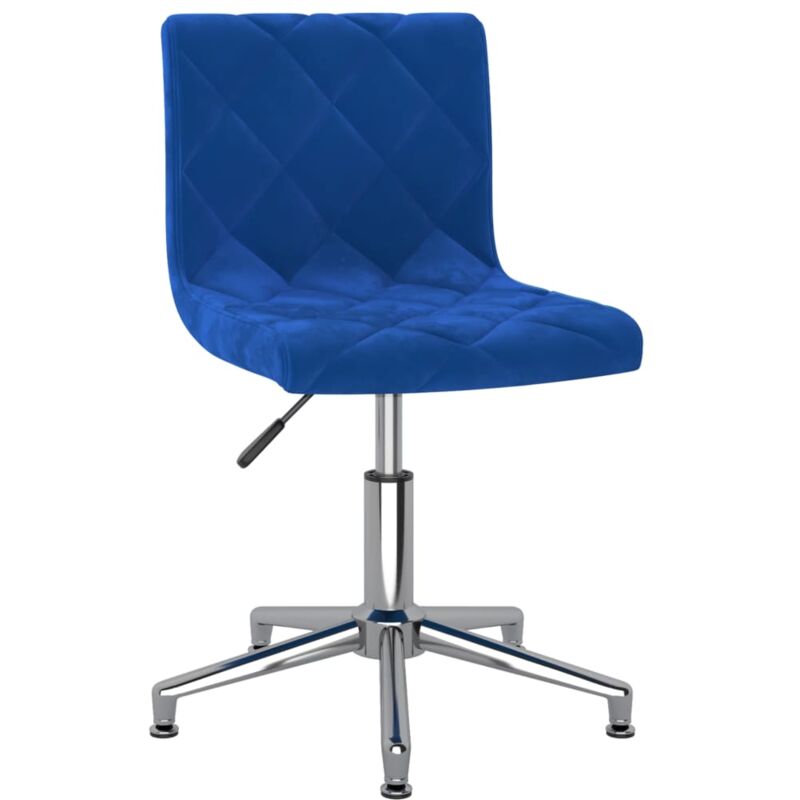 

vidaXL Silla de oficina giratoria de terciopelo azul - Azul