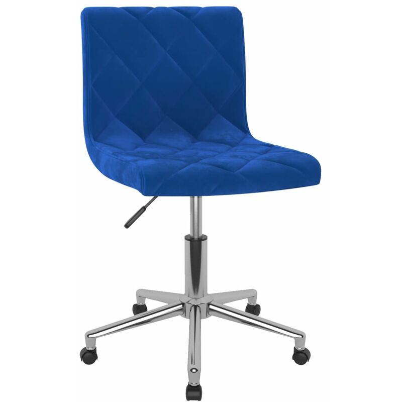 

vidaXL Silla de oficina giratoria de terciopelo azul - Azul
