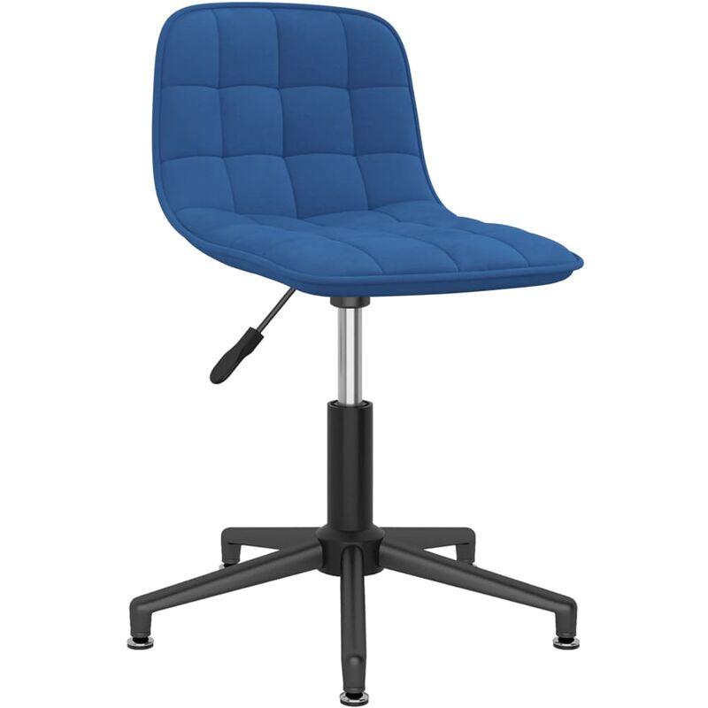 

vidaXL Silla de oficina giratoria de terciopelo azul - Azul