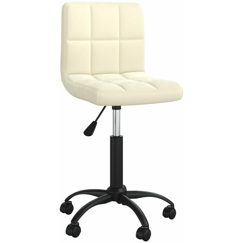 

Silla de oficina giratoria de terciopelo crema - Crema - Vidaxl