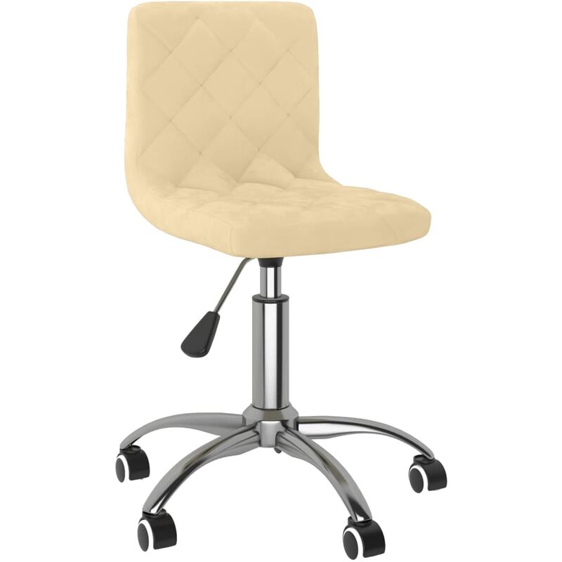 

vidaXL Silla de oficina giratoria de terciopelo crema