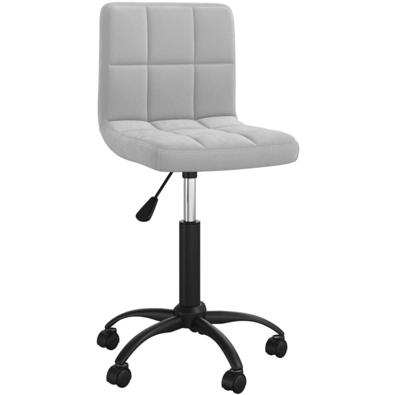 

Silla de oficina giratoria de terciopelo gris claro - Gris - Vidaxl