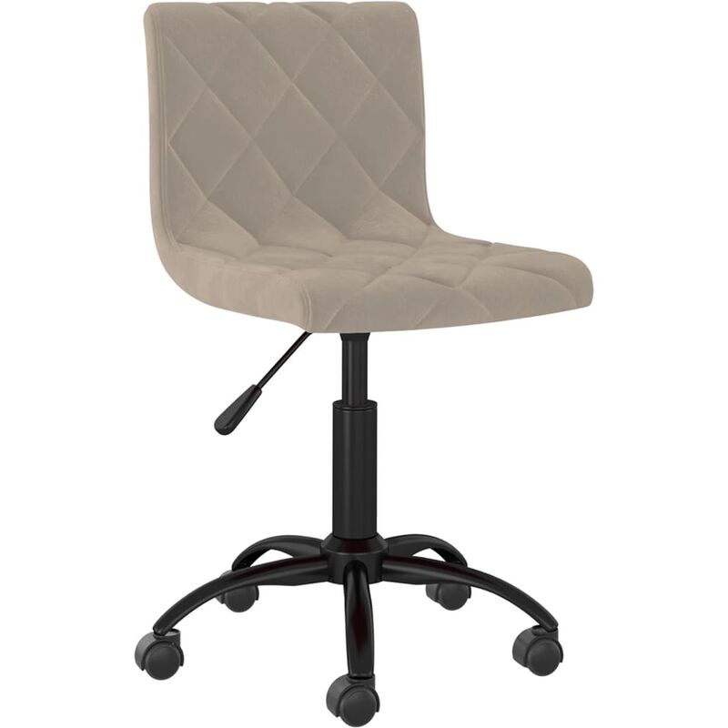 

vidaXL Silla de oficina giratoria de terciopelo gris claro