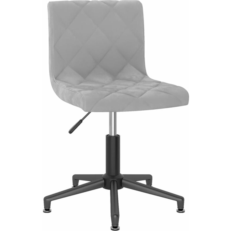 

vidaXL Silla de oficina giratoria de terciopelo gris claro
