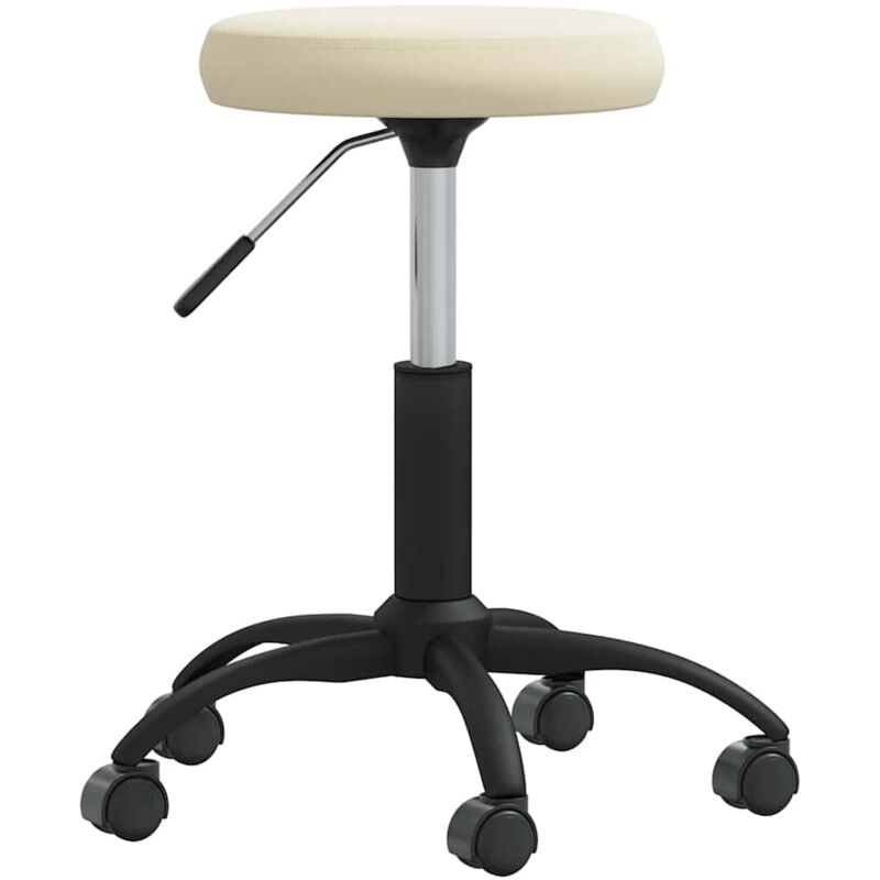 

Silla de oficina giratoria de terciopelo crema - Crema - Vidaxl