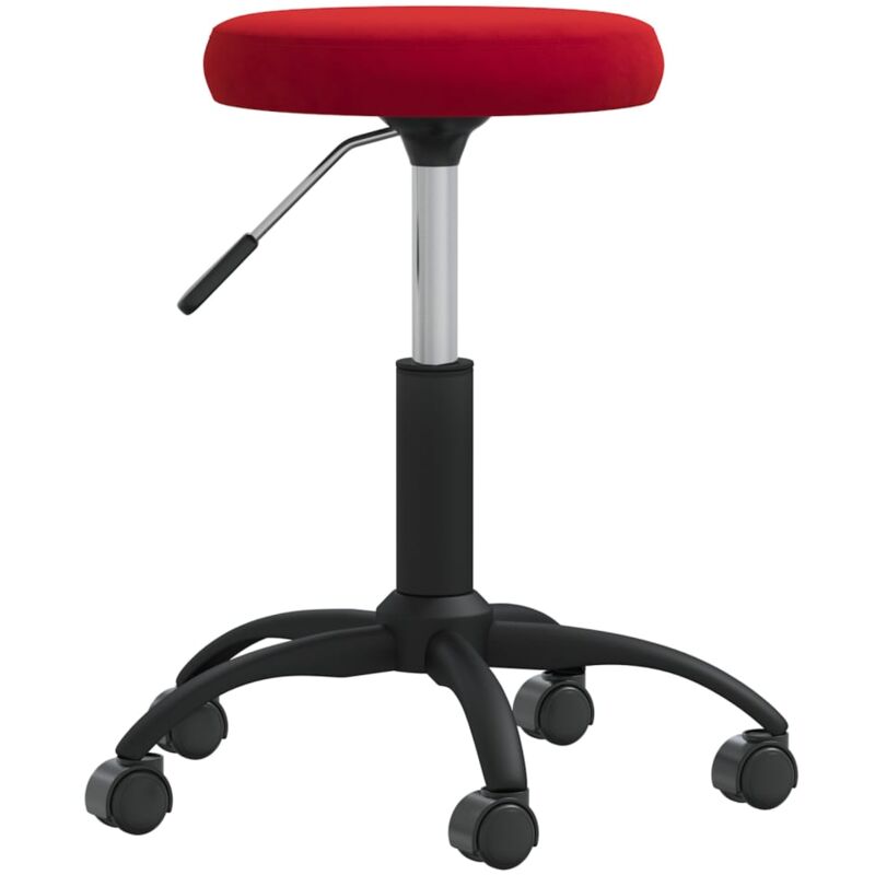 

vidaXL Silla de oficina giratoria de terciopelo rojo tinto - Rojo