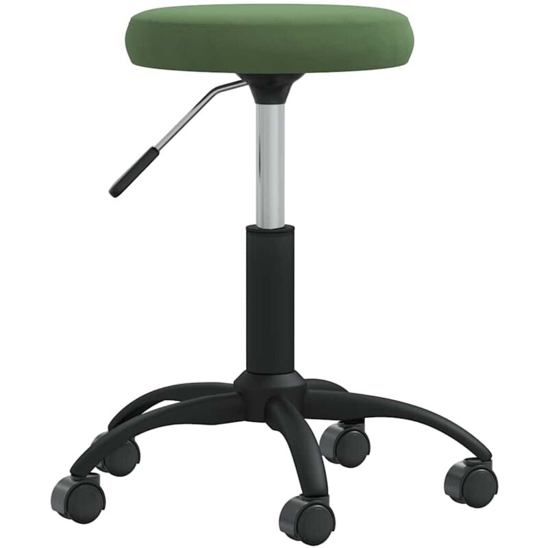 

vidaXL Silla de oficina giratoria de terciopelo verde oscuro - Verde