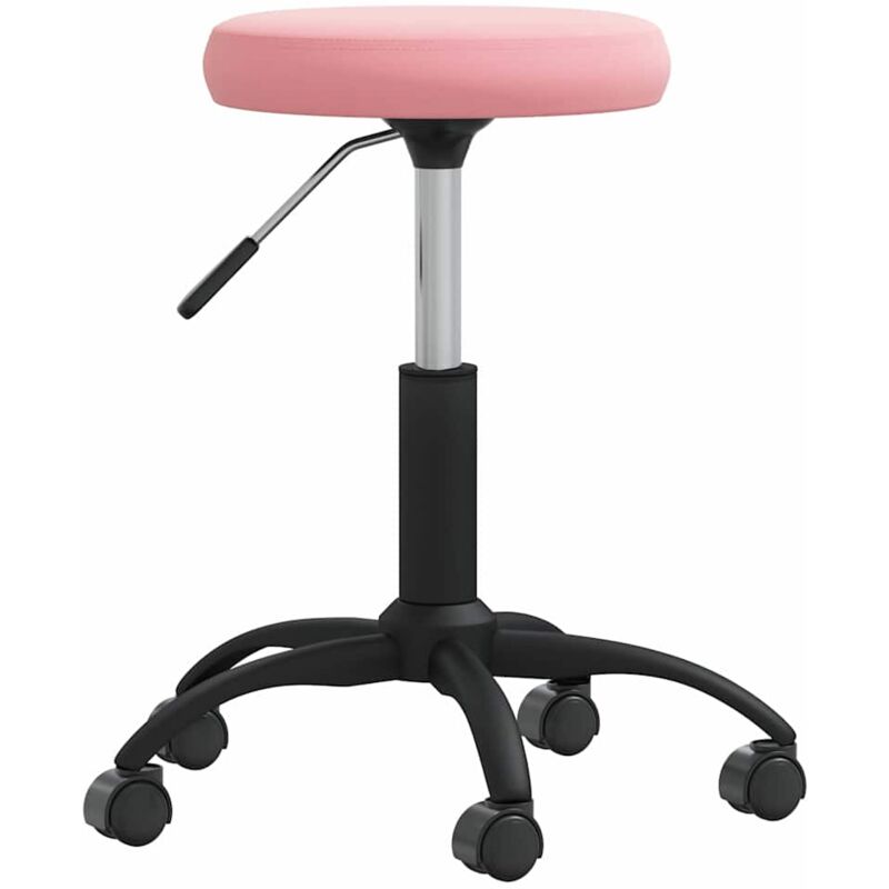 

Silla de oficina giratoria de terciopelo rosa - Rosa - Vidaxl