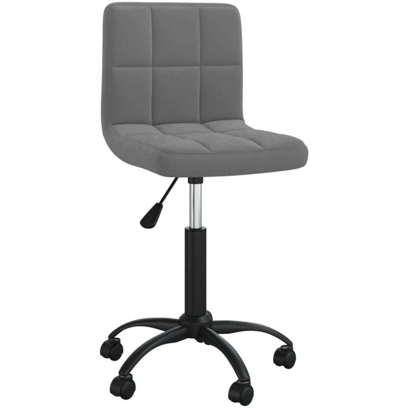 

vidaXL Silla de oficina giratoria de terciopelo gris oscuro - Gris