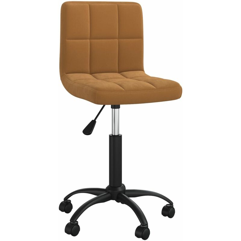 

Silla de oficina giratoria de terciopelo marrón - Marrón - Vidaxl