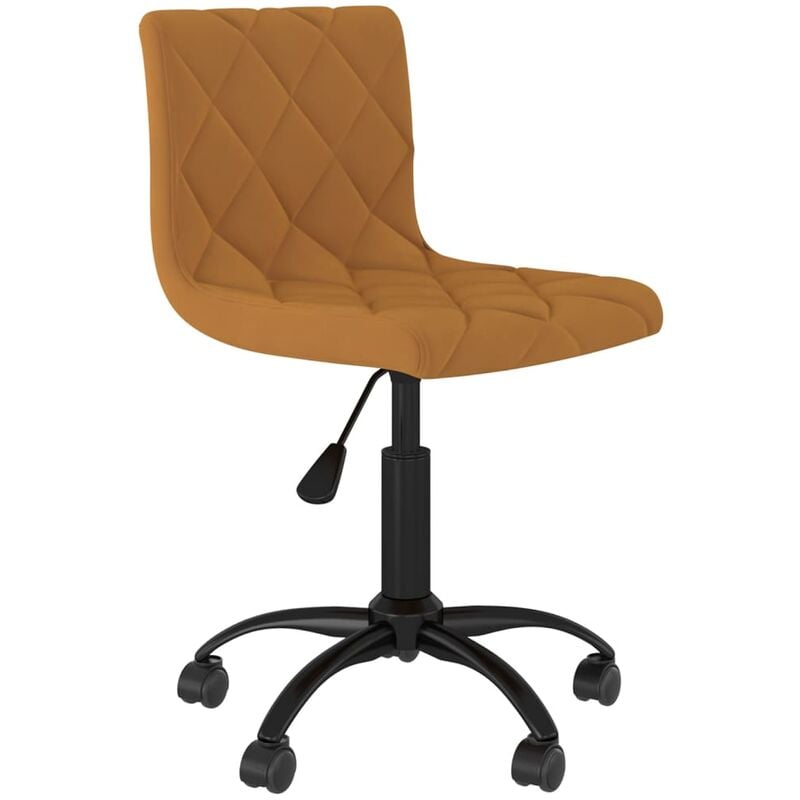 

vidaXL Silla de oficina giratoria de terciopelo marrón