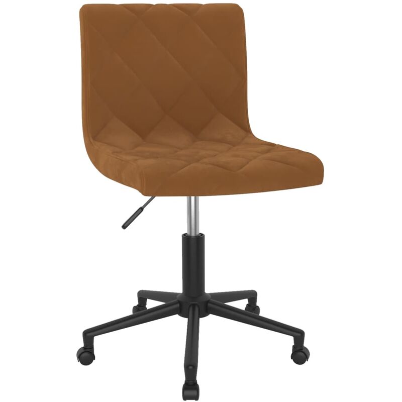 

vidaXL Silla de oficina giratoria de terciopelo marrón - Marrón