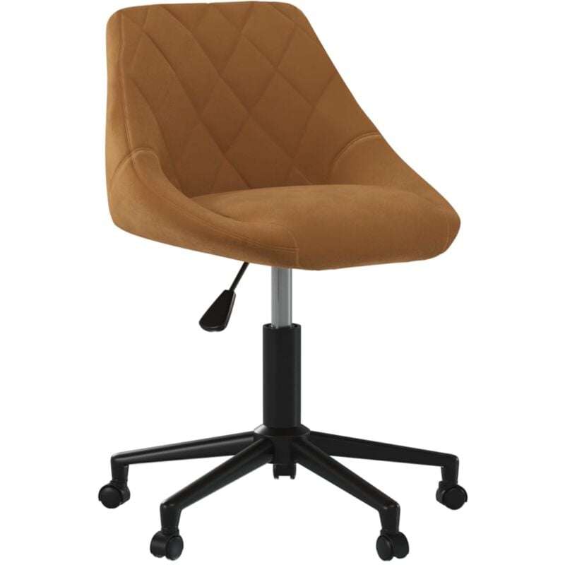 

vidaXL Silla de oficina giratoria de terciopelo marrón - Marrón