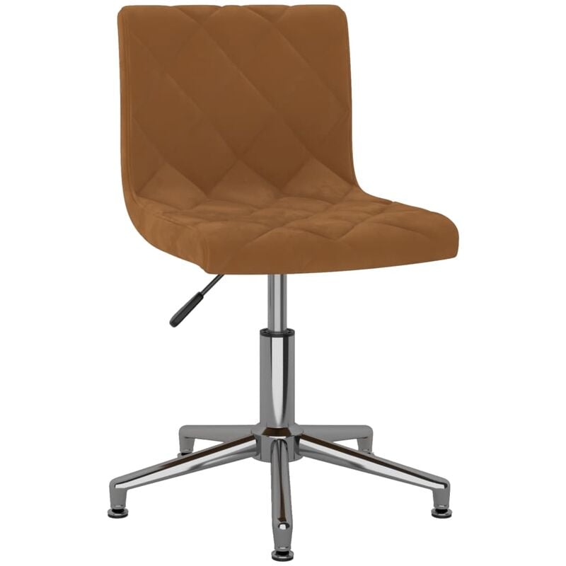 

vidaXL Silla de oficina giratoria de terciopelo marrón - Marrón