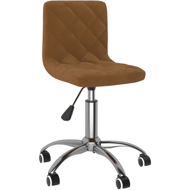 

vidaXL Silla de oficina giratoria de terciopelo marrón
