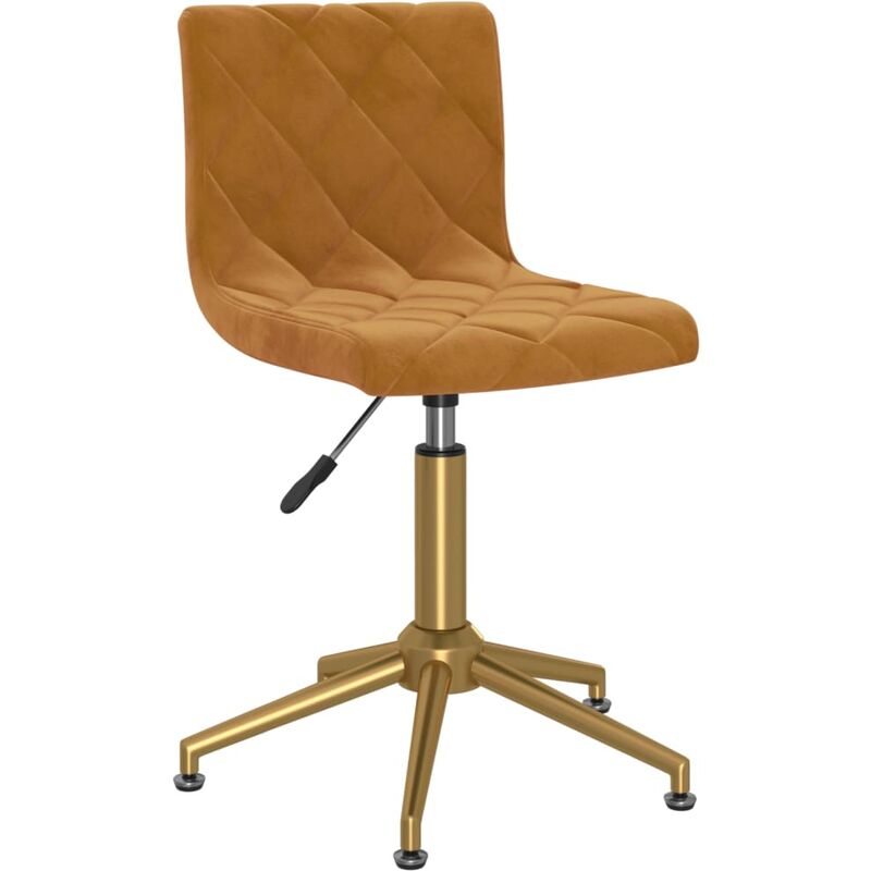 

vidaXL Silla de oficina giratoria de terciopelo marrón - Marrón