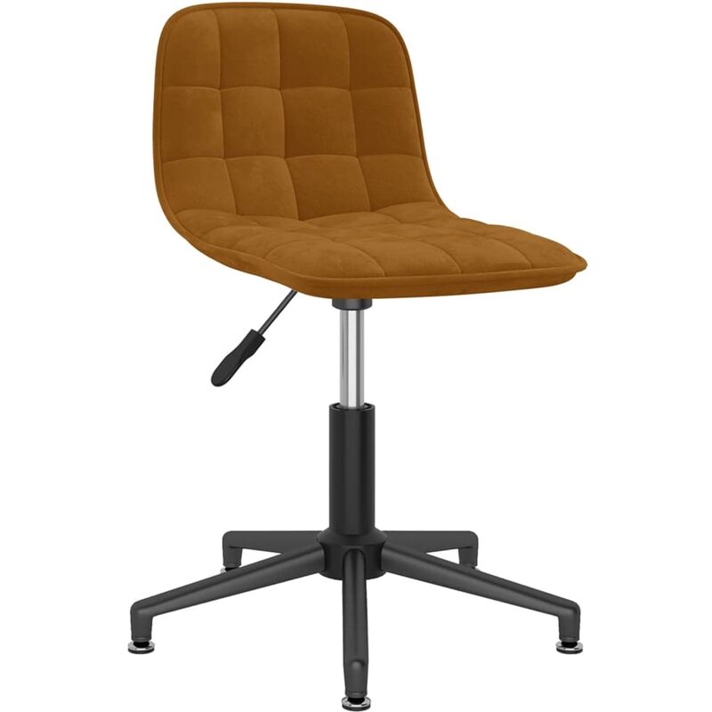 

vidaXL Silla de oficina giratoria de terciopelo marrón - Marrón