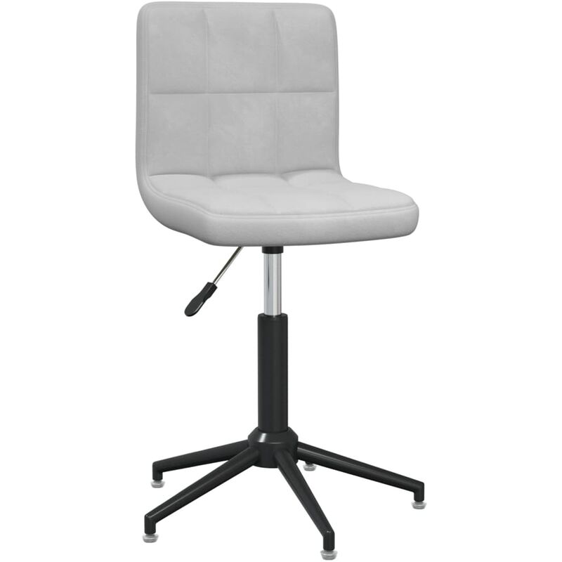

vidaXL Silla de oficina giratoria de terciopelo gris claro - Gris