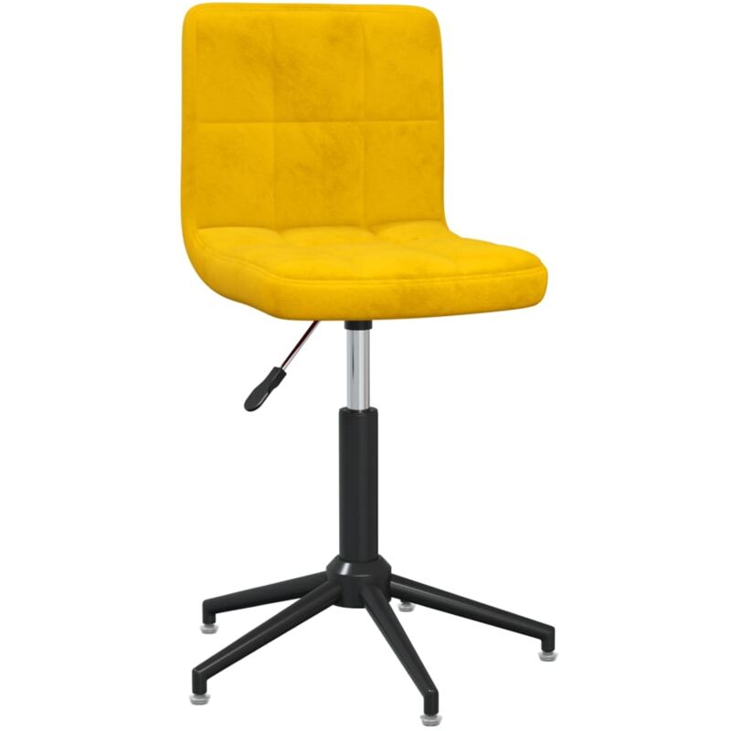 

vidaXL Silla de oficina giratoria de terciopelo amarilla mostaza - Amarillo