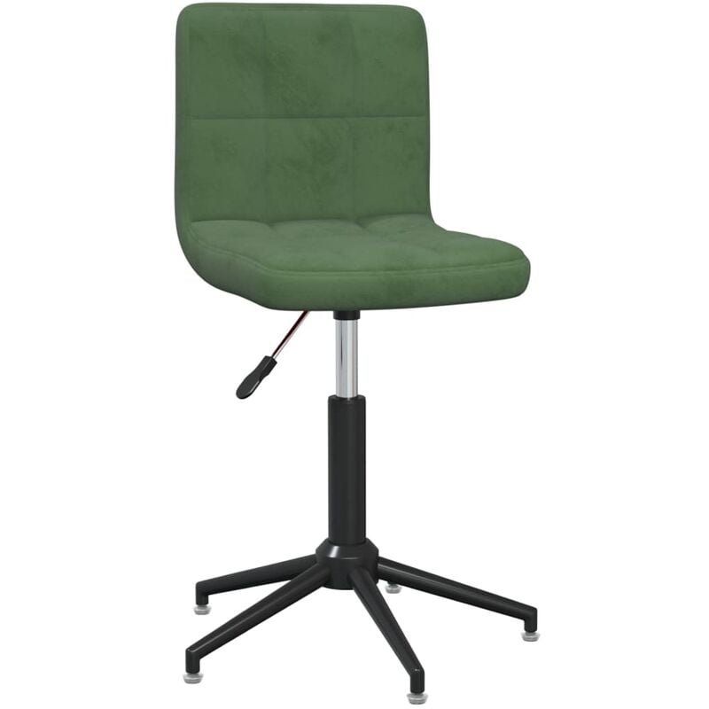 

vidaXL Silla de oficina giratoria de terciopelo verde oscuro - Verde