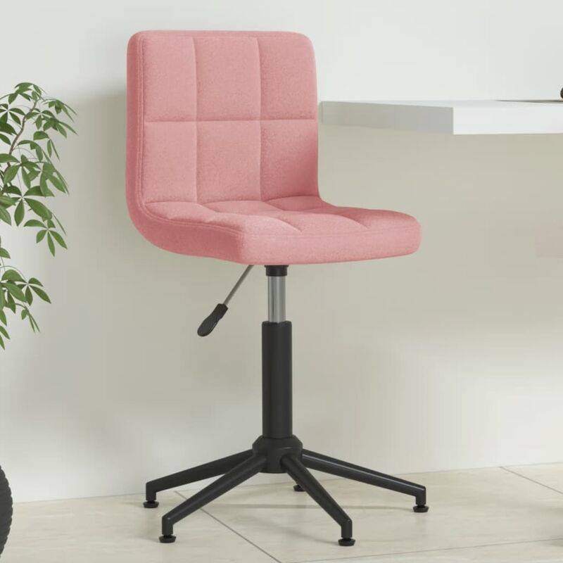 

Silla de oficina giratoria de terciopelo rosa - Rosa - Vidaxl