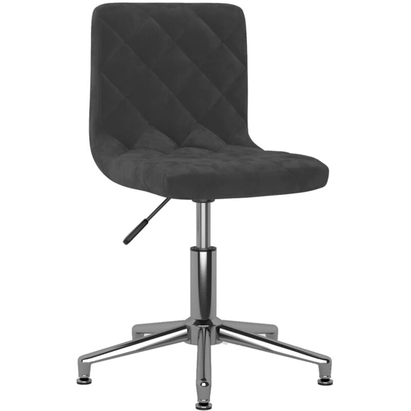 

vidaXL Silla de oficina giratoria de terciopelo negro - Negro