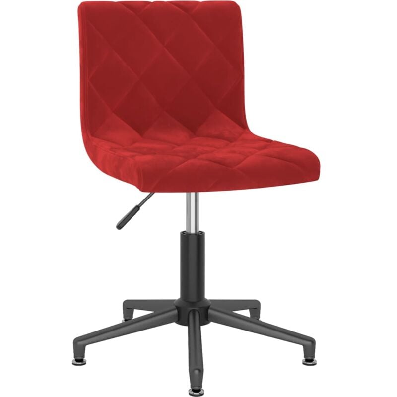 

vidaXL Silla de oficina giratoria de terciopelo rojo tinto - Rojo
