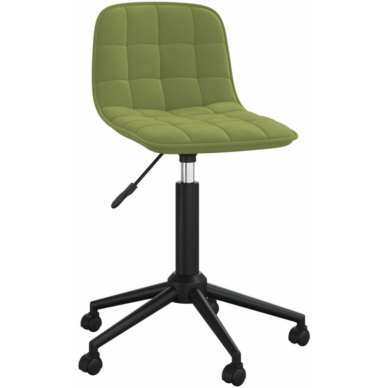 

vidaXL Silla de oficina giratoria de terciopelo verde claro - Verde