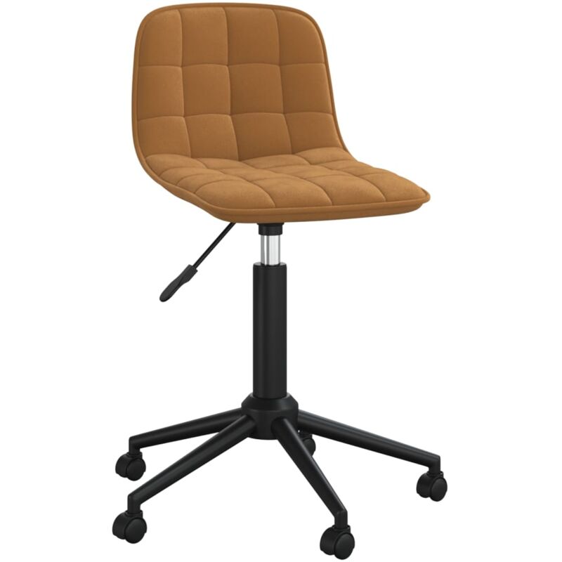 

Silla de oficina giratoria de terciopelo marrón - Marrón - Vidaxl