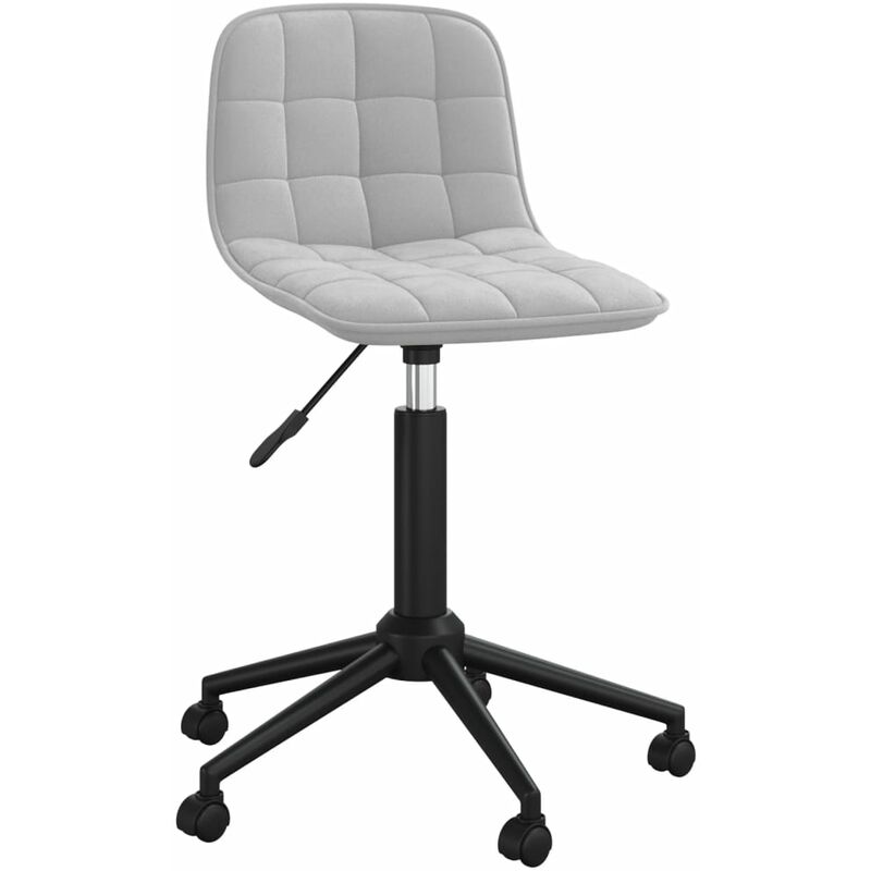 

Silla de oficina giratoria de terciopelo gris claro - Gris - Vidaxl