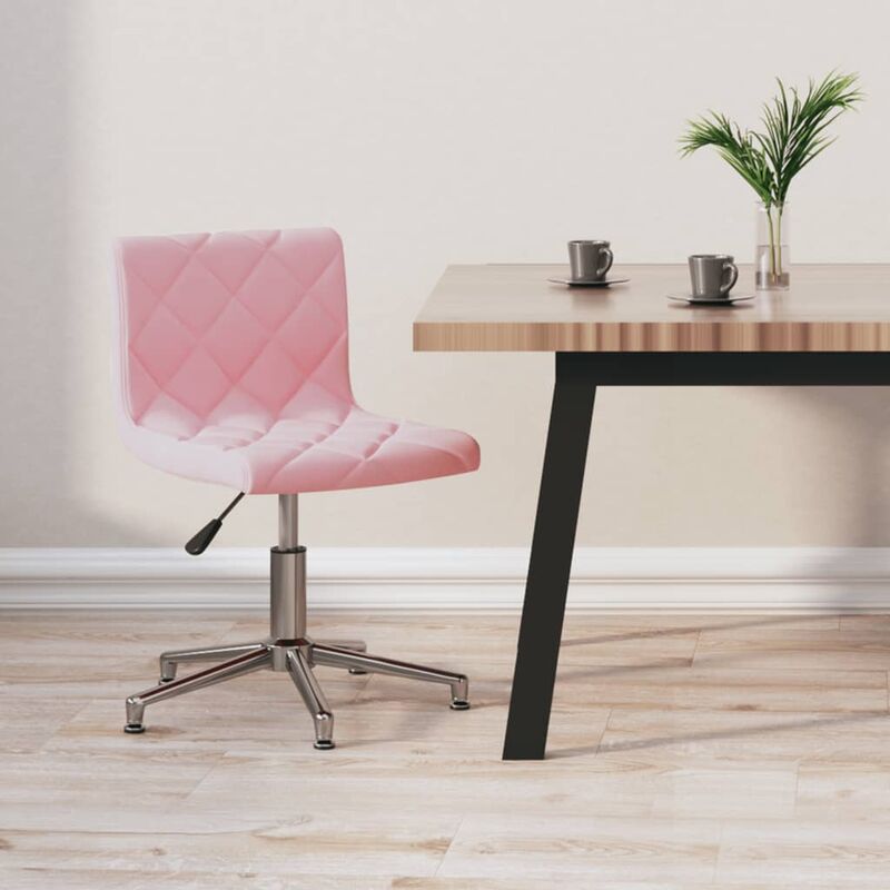 

vidaXL Silla de oficina giratoria de terciopelo rosa - Rosa