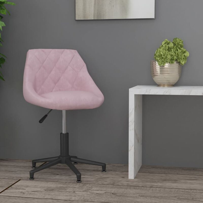 

vidaXL Silla de oficina giratoria de terciopelo rosa - Rosa