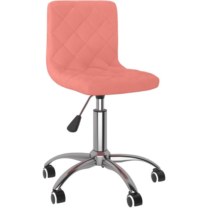 

vidaXL Silla de oficina giratoria de terciopelo rosa