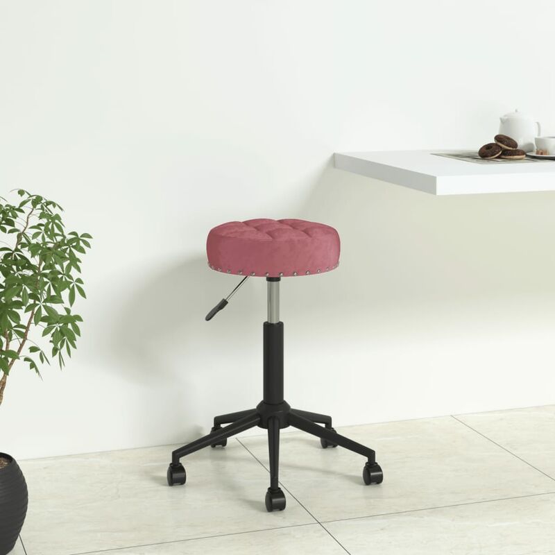 

vidaXL Silla de oficina giratoria de terciopelo rosa - Rosa