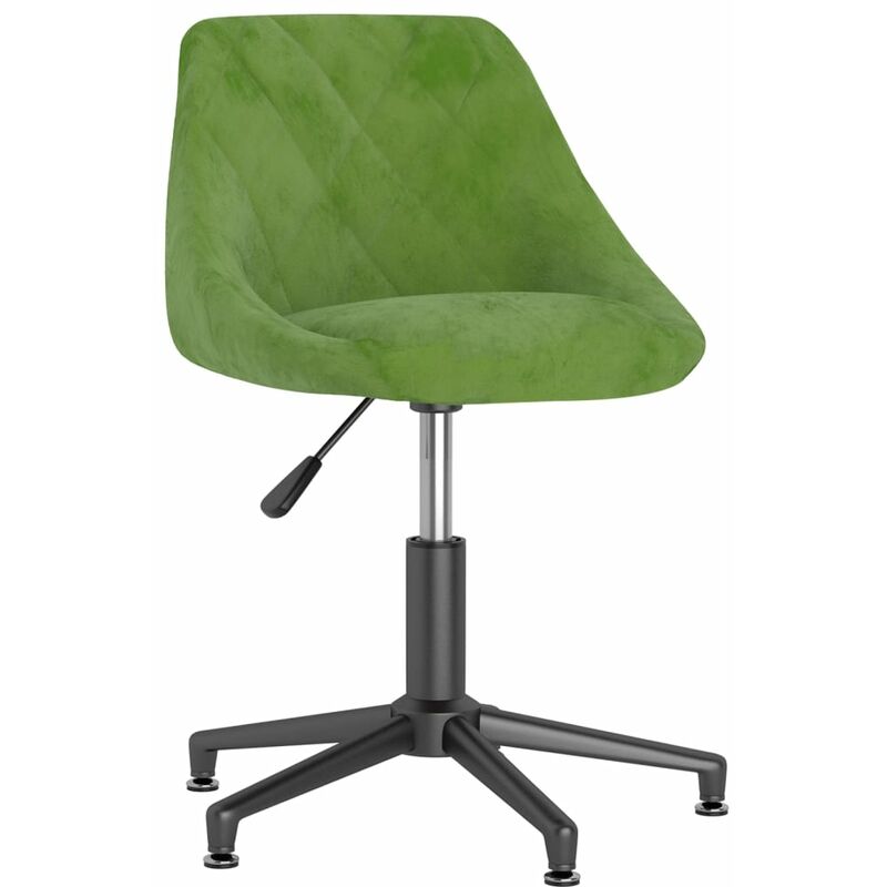 

vidaXL Silla de oficina giratoria de terciopelo verde claro - Verde