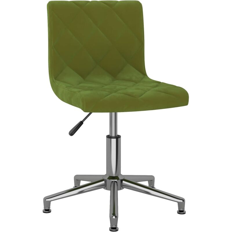 

vidaXL Silla de oficina giratoria de terciopelo verde claro - Verde