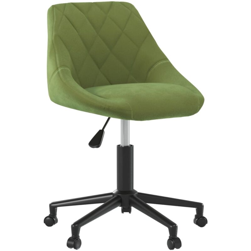 

vidaXL Silla de oficina giratoria de terciopelo verde claro - Verde