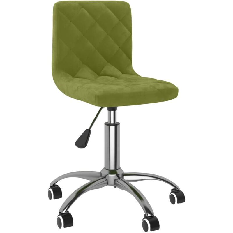 

vidaXL Silla de oficina giratoria de terciopelo verde claro