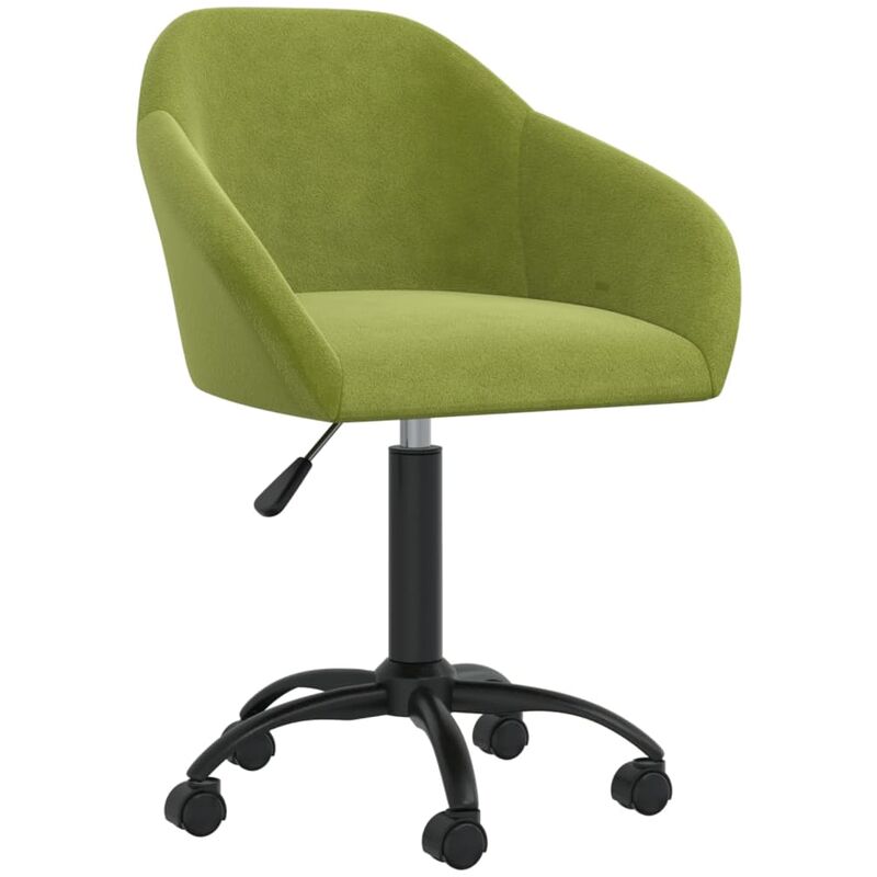 

vidaXL Silla de oficina giratoria de terciopelo verde claro - Verde