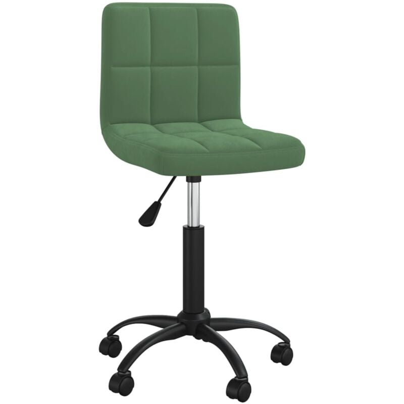 

Silla de oficina giratoria de terciopelo verde oscuro - Verde - Vidaxl